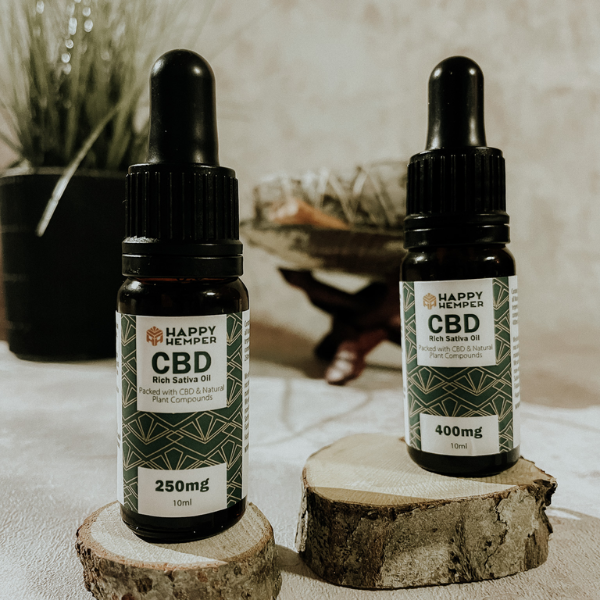 Happy Hemper 250mg and 400mg Cold Pressed CBD Oils