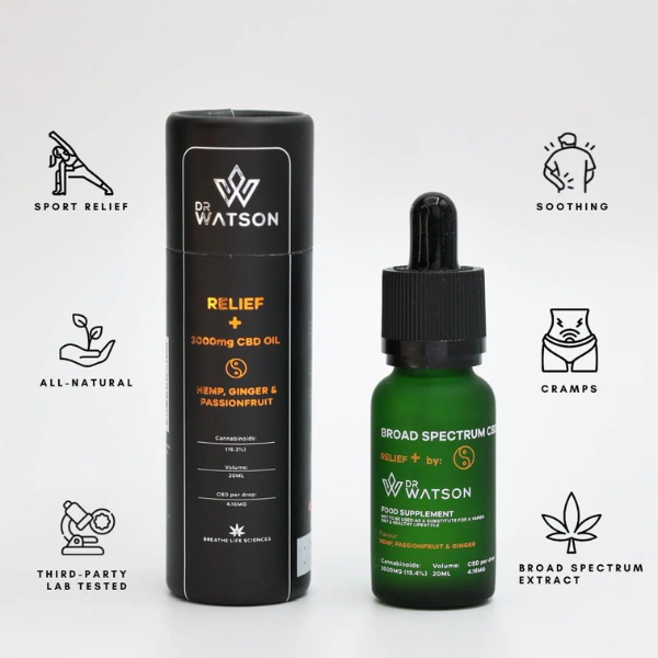 Dr Watson 3000mg Broad-Spectrum Relief CBD Oil Benefits