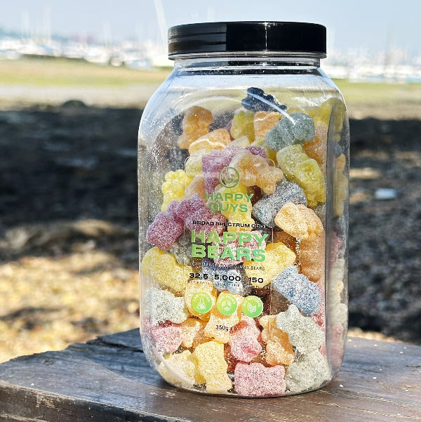 Happy Guys 5000mg CBD Gummies - Happy Bears- Large Tub - Buy Now At The CBD Hut 