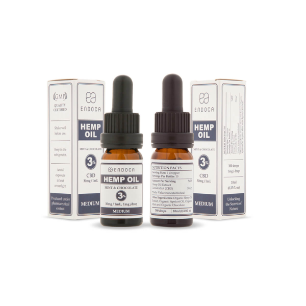 Endoca 300mg CBD Hemp Oil Drops - 2 Bottles