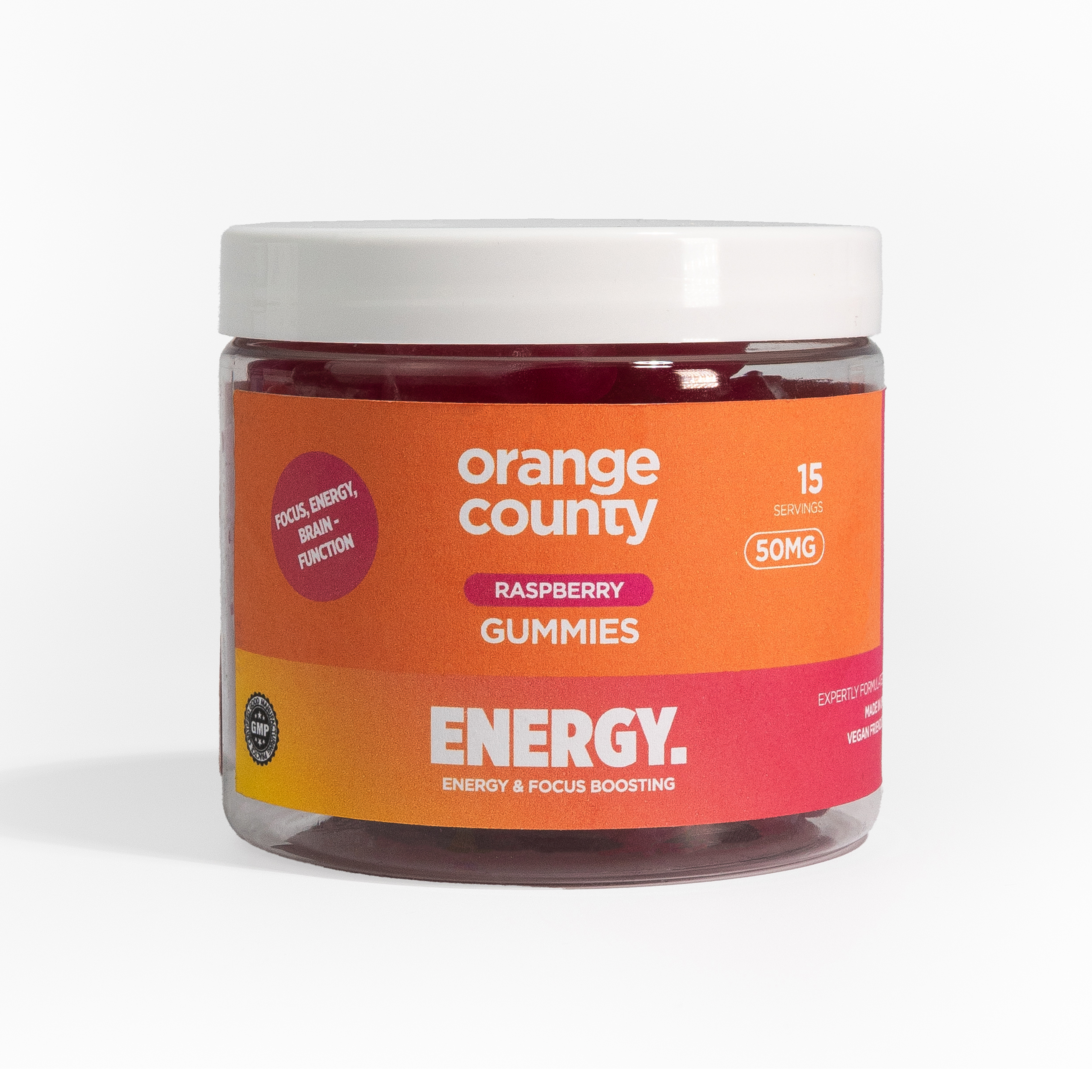 Orange County Energy | Caffeine Raspberry Gummies