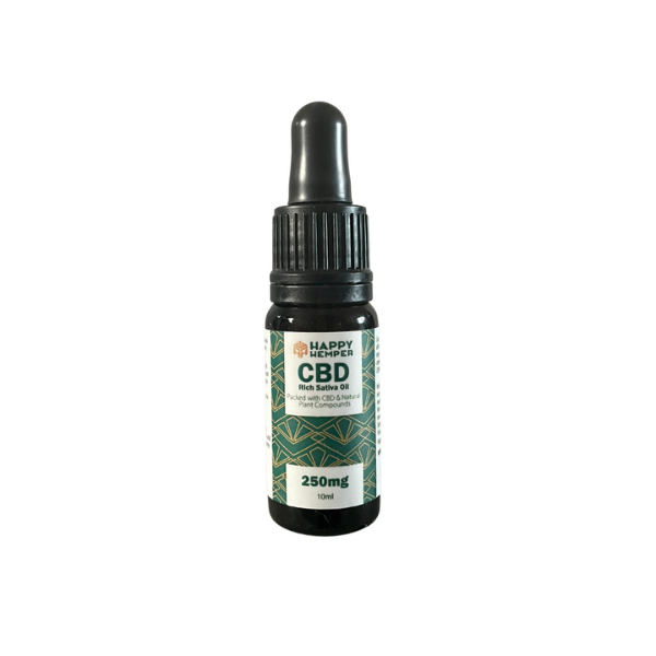 Happy Hemper 250mg Cold Pressed CBD Oil - 10ml - Shop Now At The CBD Hut