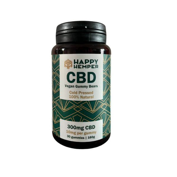 Happy Hemper Vegan CBD Gummy Bears - 300mg - Shop Now At The CBD Hut 