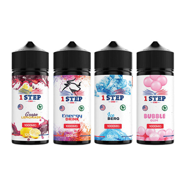 1 Step CBD 1000mg E-liquid - 120ml (BUY 1 GET 1 FREE)