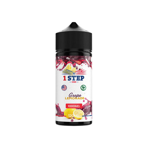 1 Step CBD 1000mg CBD E-líquido 120ml (COMPRAR 1 OBTENER 1 GRATIS)