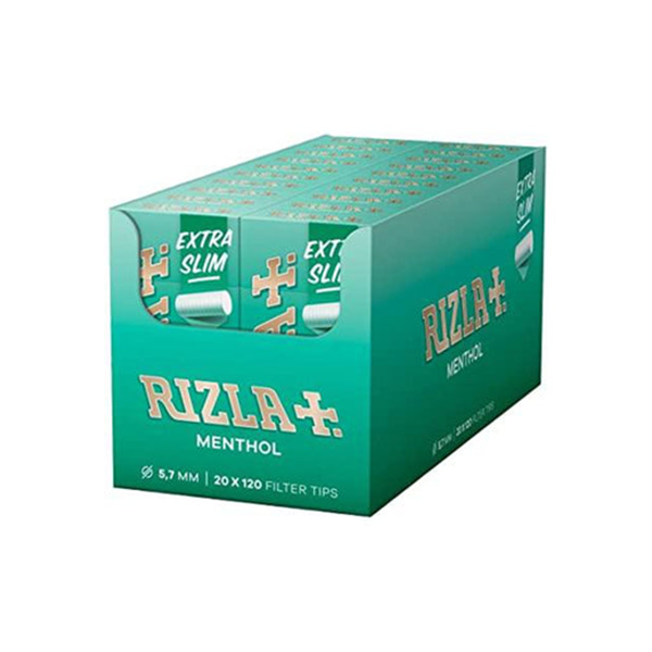 Rizla Menthol Extra Slim Filter Tips - 20 Packs