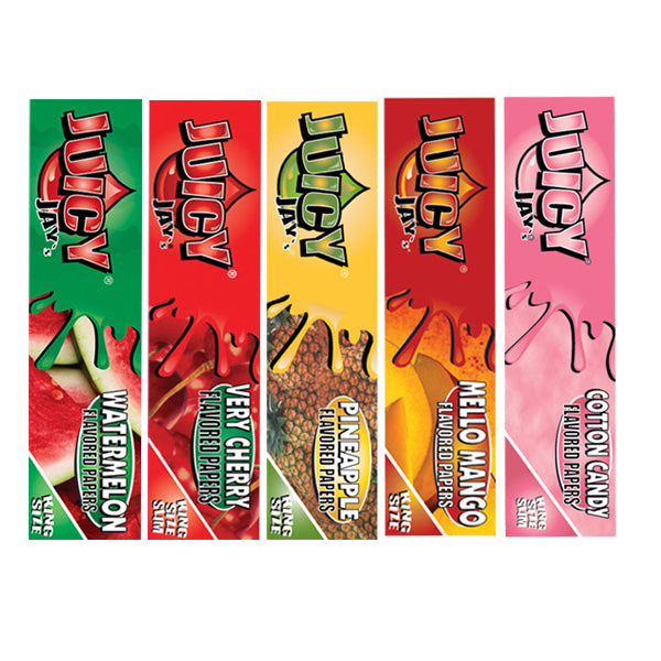 Juicy Jay Flavoured King Size Slim Rolling Papers - 24 Packs