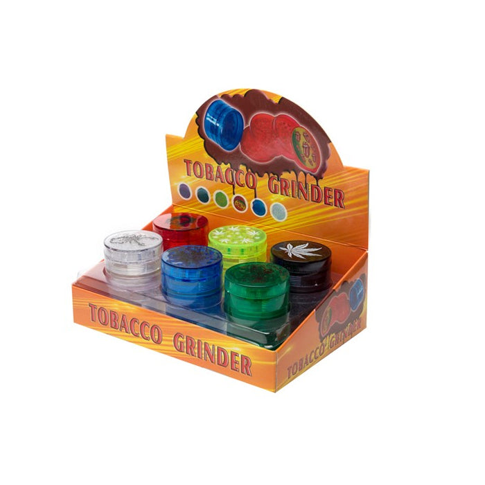 3 Parts Plastic Tobacco Grinders - Box of 12