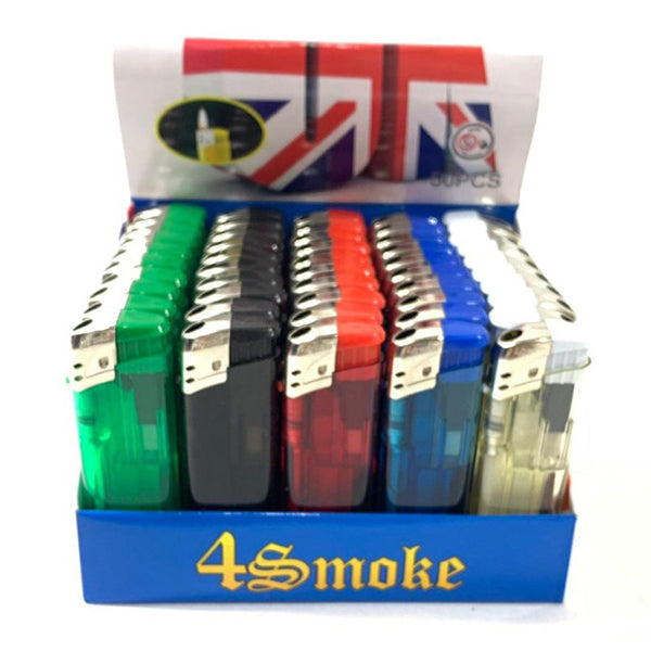 50 x 4Smoke Electronic Printed Lighters - Shop Now At The CBD Hut 