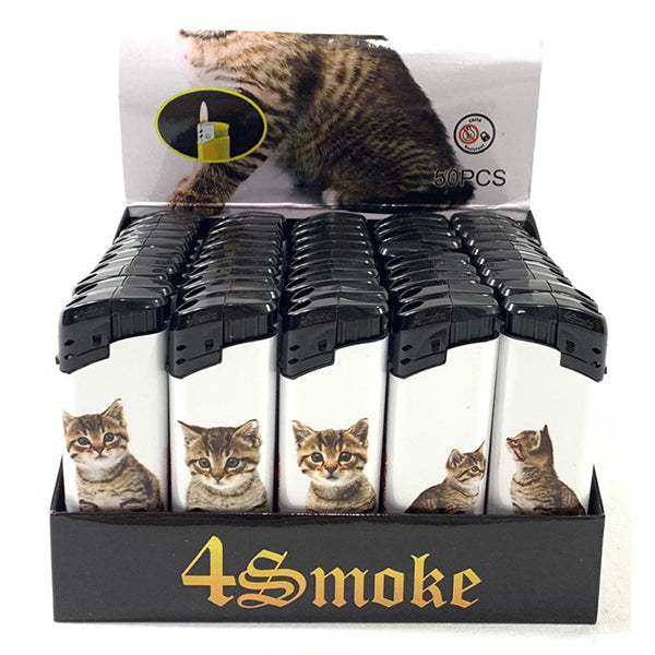 50 x 4Smoke Electronic Printed Lighters - Shop Now At The CBD Hut 