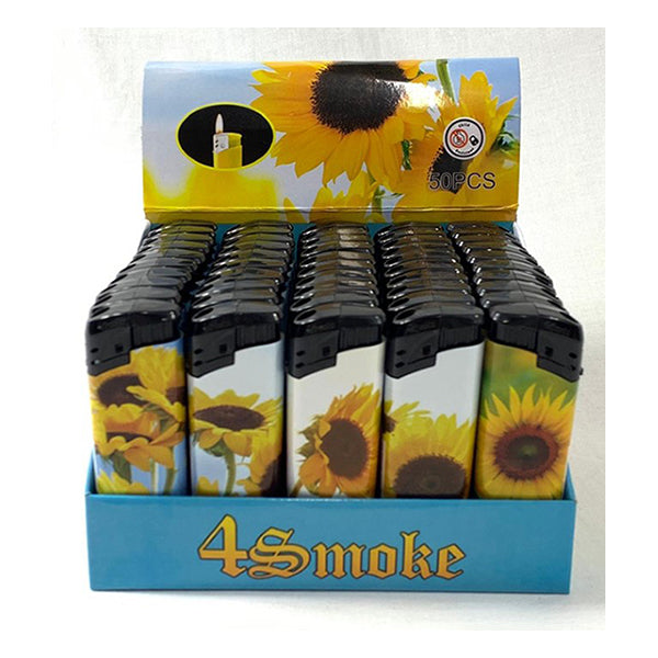 50 x 4Smoke Electronic Printed Lighters - Shop Now At The CBD Hut 