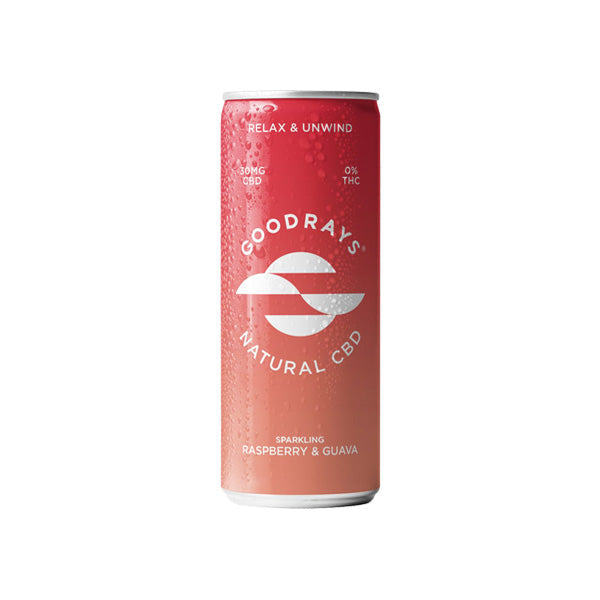 Goodrays 30mg CBD Frambuesa y Guayaba Seltzer 250ml