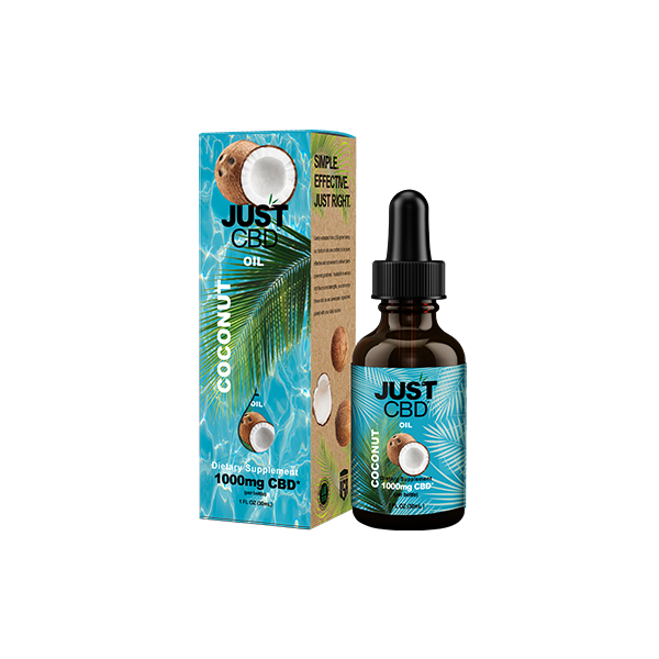 Teinture d'huile de noix de coco Just CBD 1000 mg - 30 ml