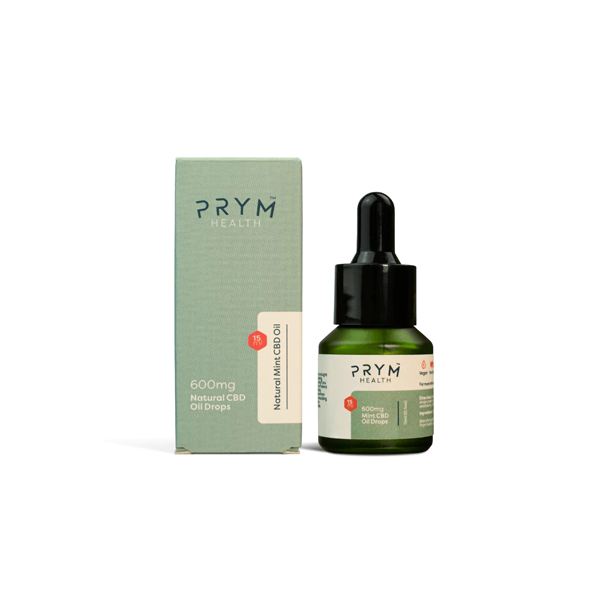 Prym Health Natural Mint 600mg CBD Oil Drops - 15ml