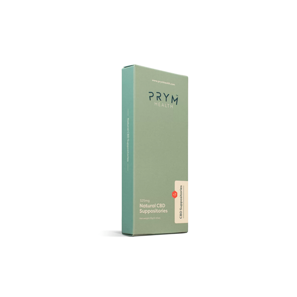 Supositorios de CBD de 525 mg de Prym Health - 7 parches