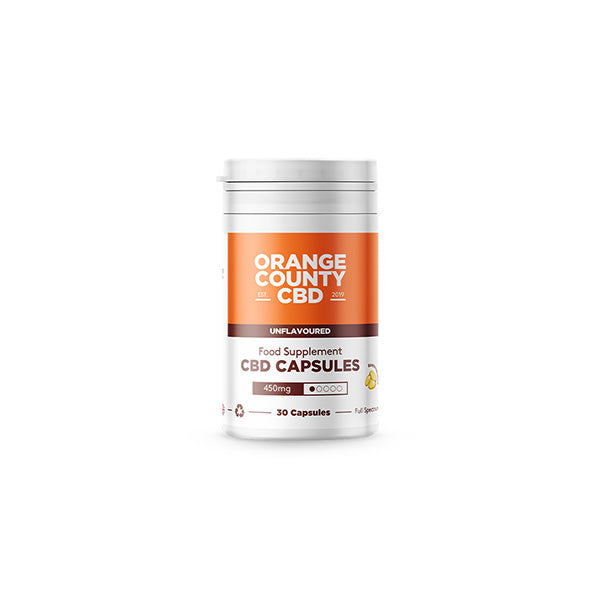 Orange County 450 mg Capsules de CBD à spectre complet - 30 gélules