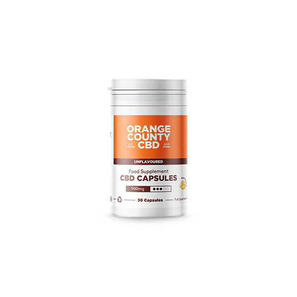 Orange County 900 mg Capsules de CBD à spectre complet - 30 gélules