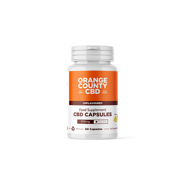 Orange County 900 mg Capsules de CBD à spectre complet - 60 gélules