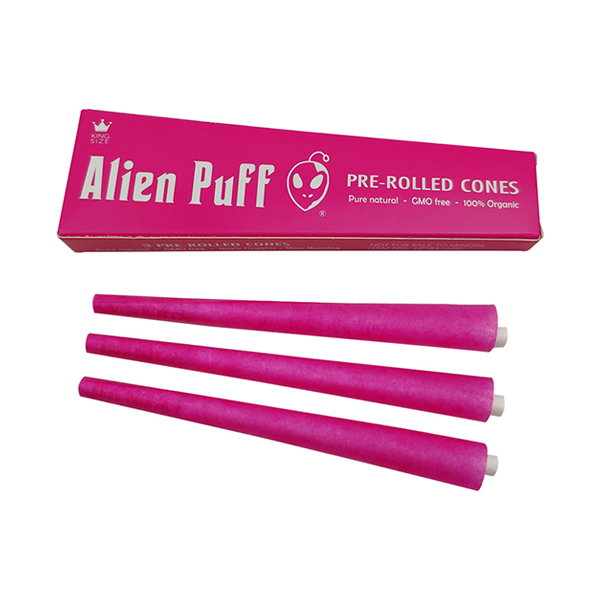 Alien Puff Hot Pink King size Cones - 24 Packs - Shop Now At The CBD Hut 