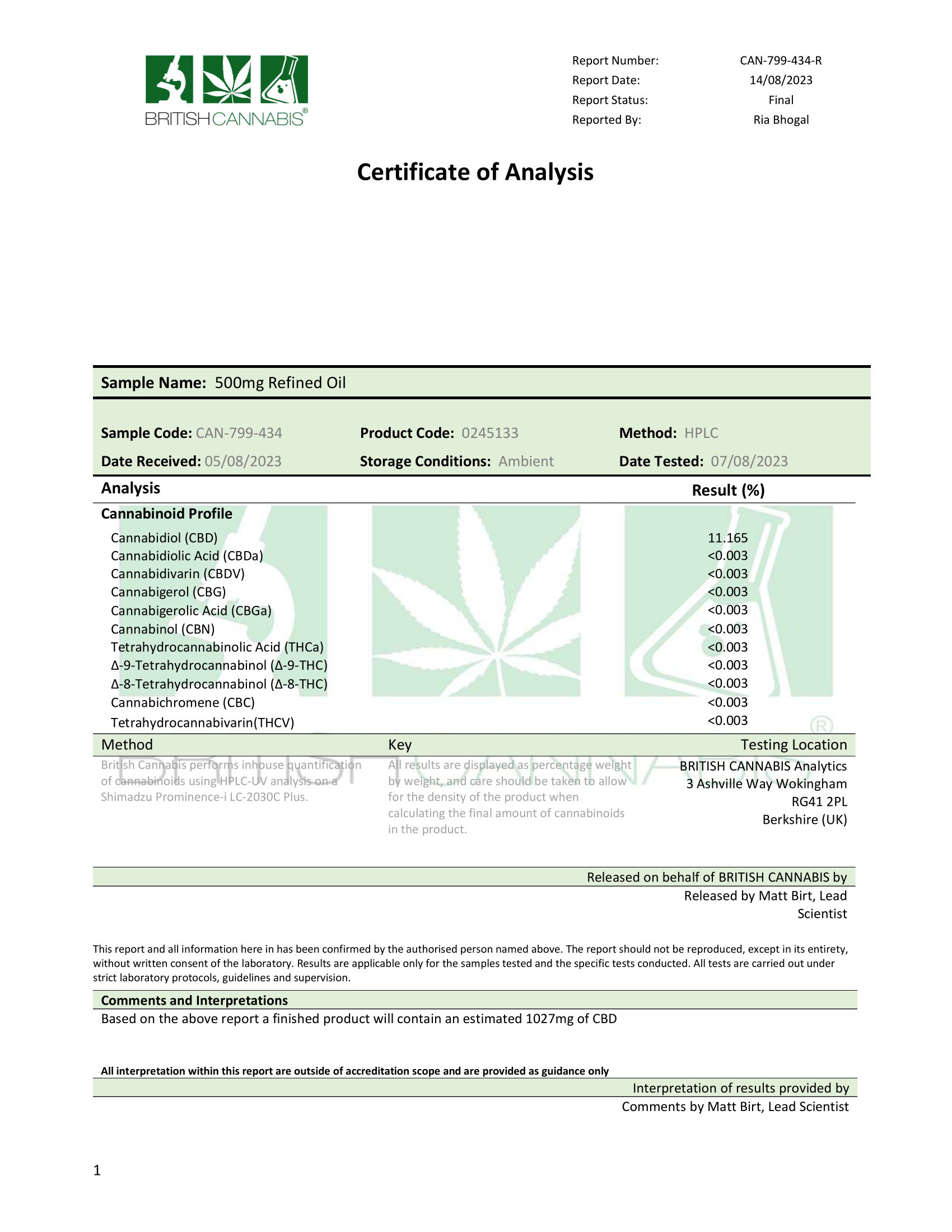 Hempura 500mg Broad Spectrum CBD Oil With Terpenes - 10ml