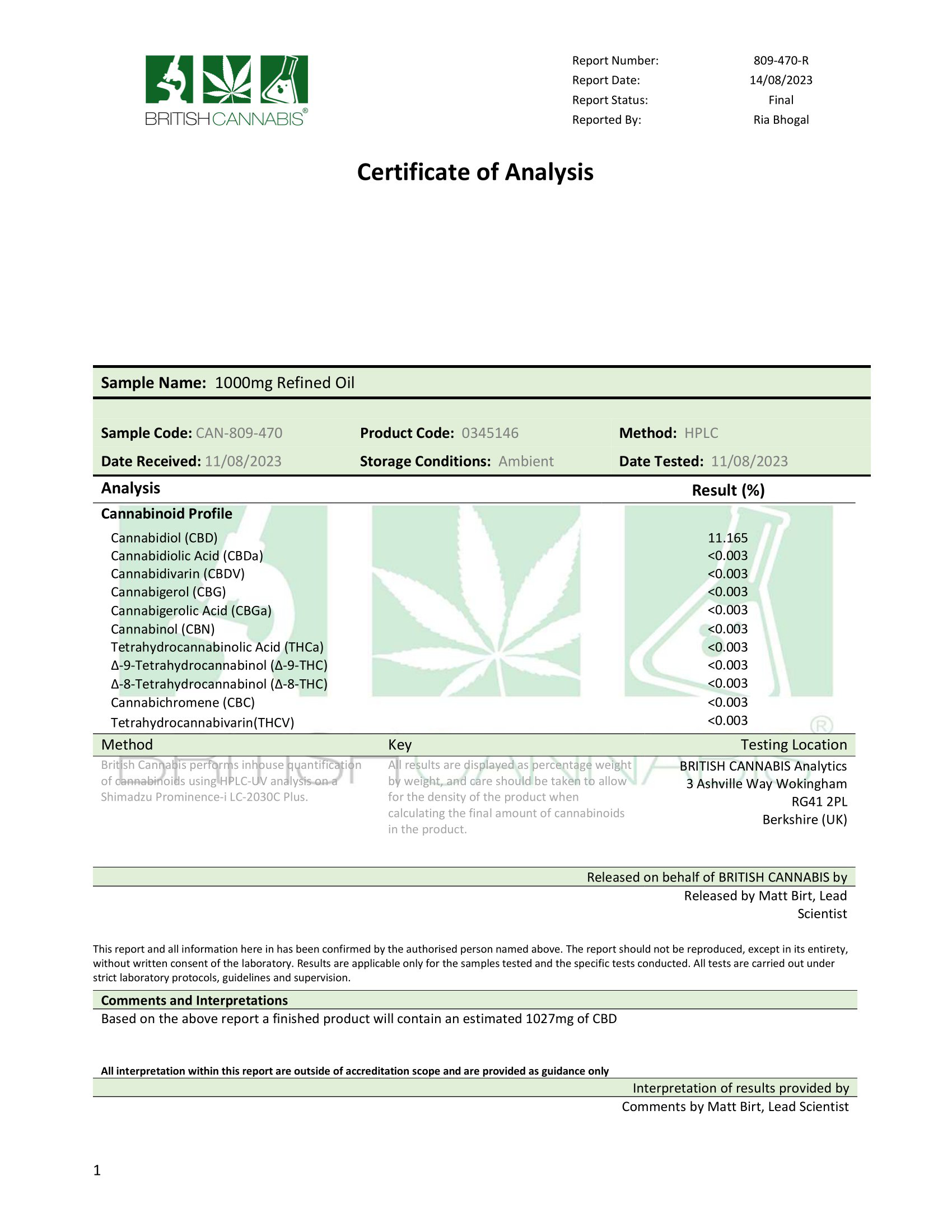 Hempura 1000mg Broad Spectrum CBD Oil With Terpenes - 10ml