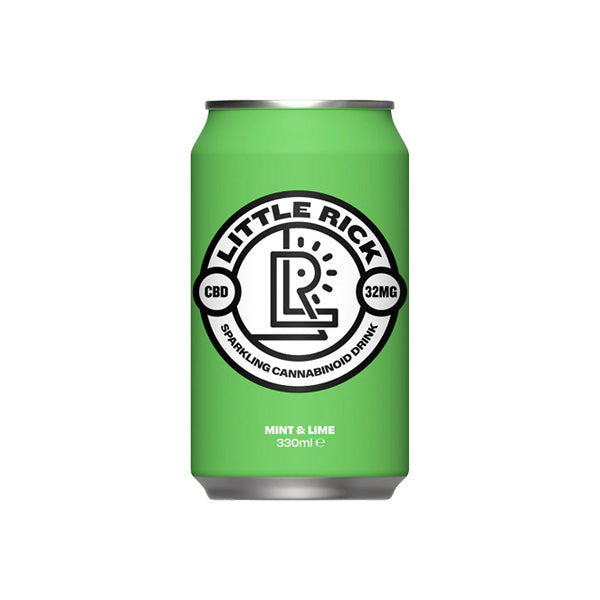 Little Rick 32mg CBD Mint & Lime Sparkling Drink - 330ml - 12 Pack