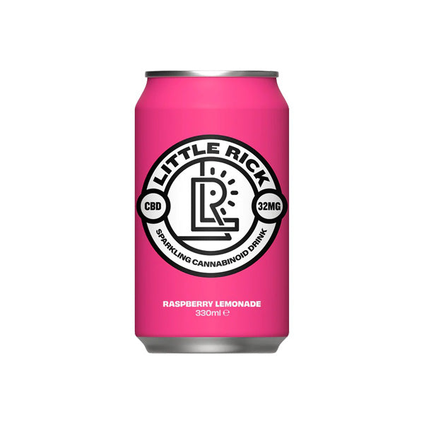 Little Rick 32mg CBD Raspberry Lemonade Sparkling Drink - 330ml - 12 Pack