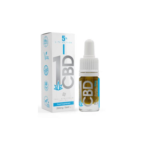 1CBD 5% Cáñamo Puro 250mg Aceite CBD Edición Lite 5ml