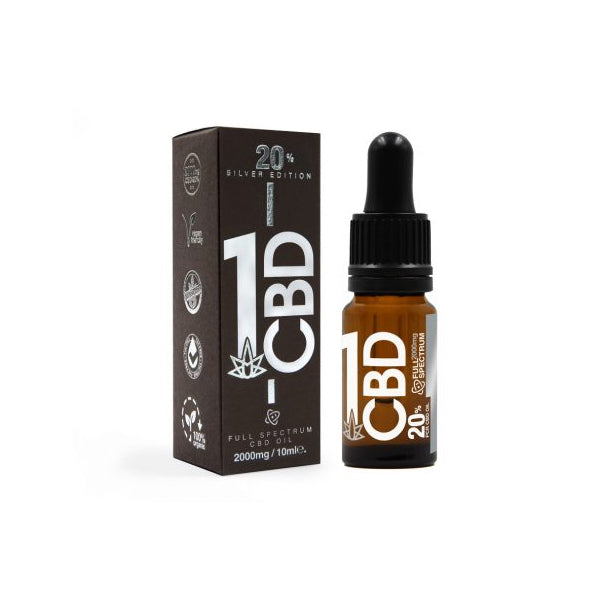 1CBD 20% Chanvre Pur 1000mg Huile CBD Sliver Edition 5ml