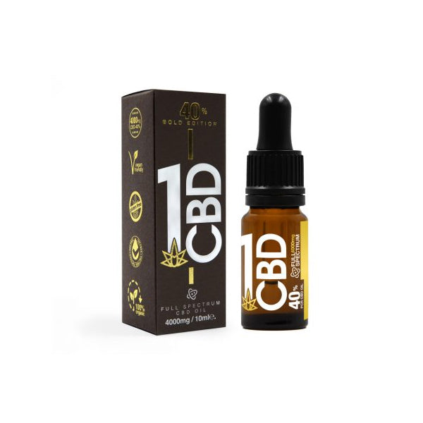 1CBD 40% Cáñamo Puro 4000mg Aceite CBD Gold Edition 10ml