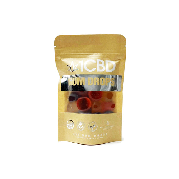 1CBD Gotas de chicle con sabor a fruta y CBD de cáñamo puro 300 mg de CBD