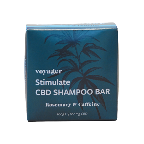 Barra de champú estimulante con CBD Voyager de 100 mg - 100 g