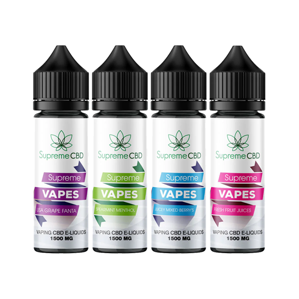 Supreme CBD 1500mg CBD E-liquid - 50ml (60VG/40PG) - Shop Now At The CBD Hut 