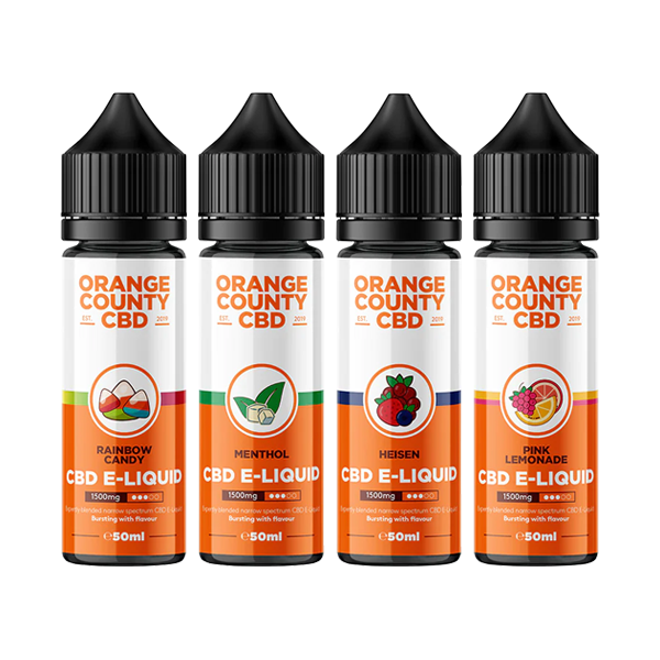 Orange County CBD 1500mg Broad Spectrum CBD E-liquid - 50ml (50VG/50PG) - Shop Now At The CBD Hut 