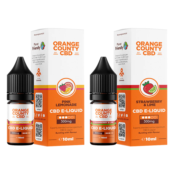 Orange County CBD 300mg Broad Spectrum CBD E-liquid - 10ml (50VG/50PG) - Shop Now At The CBD Hut 