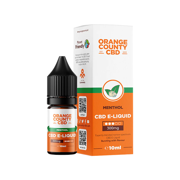 Orange County CBD 300mg Broad Spectrum CBD E-liquid - 10ml (50VG/50PG) - Shop Now At The CBD Hut 