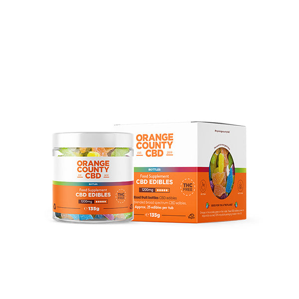 Orange County CBD 1200mg Gummies - Small Pack - Shop Now At The CBD Hut 