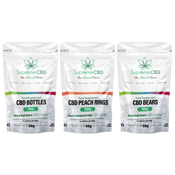 Supreme CBD 200mg CBD Gummies Grab Bag - 50g - Shop Now At The CBD Hut 