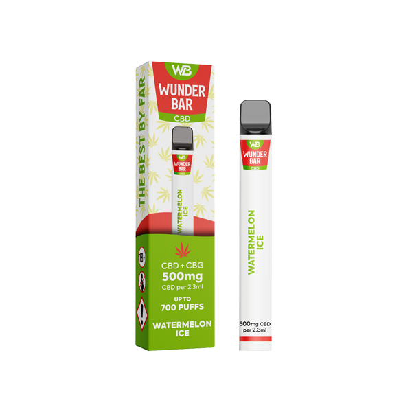 Wunderbar 500mg CBD + CBG Disposable Vape Device - 700 Puffs