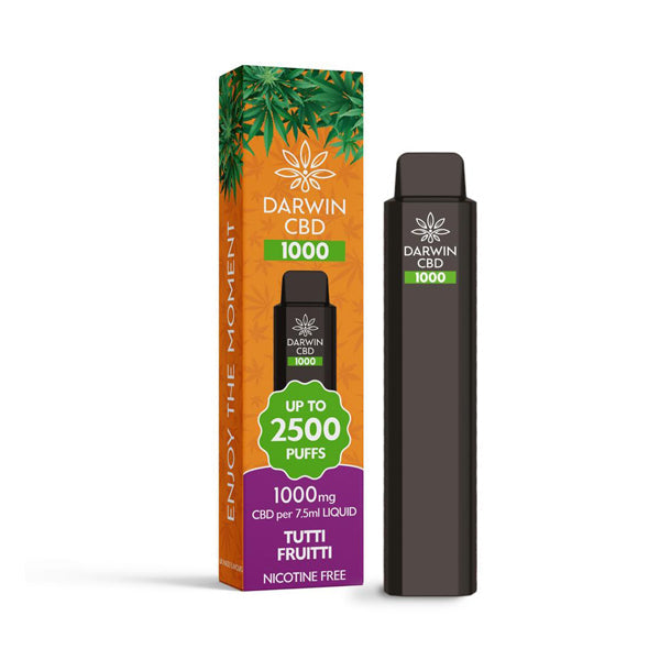 Darwin CBD 1000 Disposable Vape Device 2500 Puffs - Shop Now At The CBD Hut 