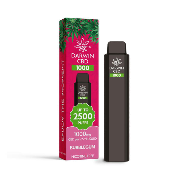 Darwin CBD 1000 Disposable Vape Device 2500 Puffs - Shop Now At The CBD Hut 