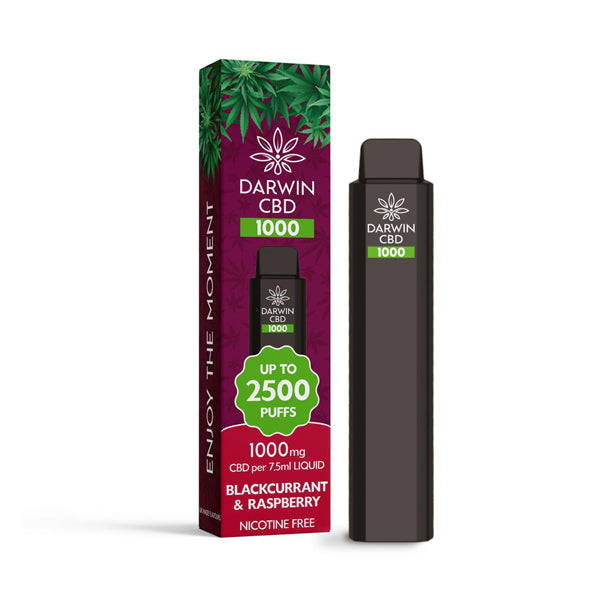 Darwin CBD 1000 Disposable Vape Device 2500 Puffs - Shop Now At The CBD Hut 