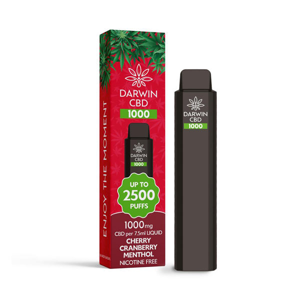 Darwin CBD 1000 Disposable Vape Device 2500 Puffs - Shop Now At The CBD Hut 