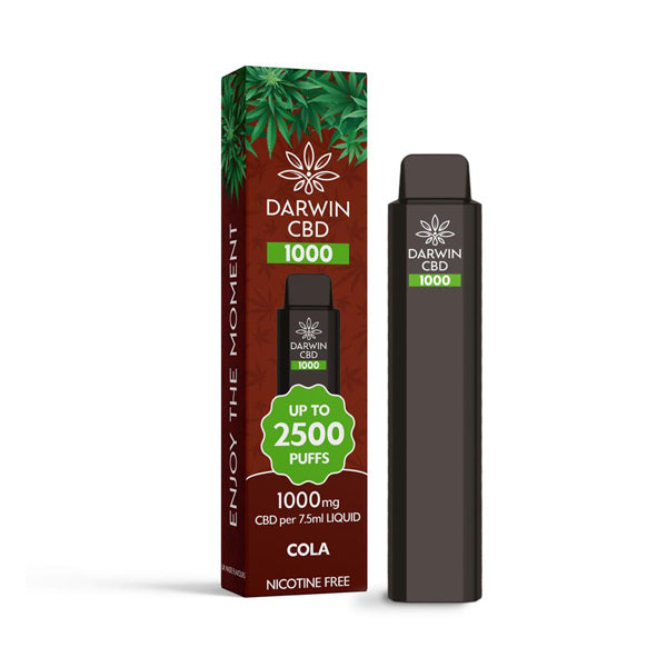 Darwin CBD 1000 Disposable Vape Device 2500 Puffs - Shop Now At The CBD Hut 