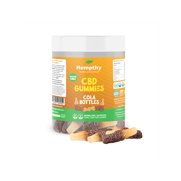 Bouteilles de cola CBD Hempthy 900 mg - 30 pièces