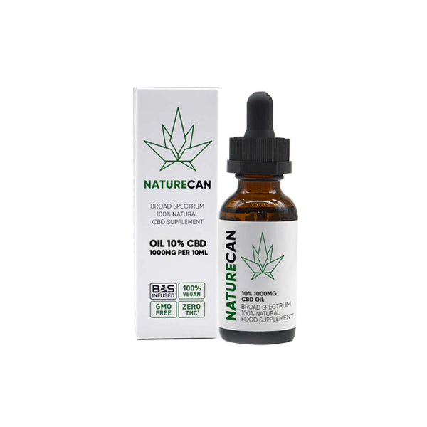 Naturecan 10% 1000mg Broad Spectrum CBD MCT Oil - 10ml