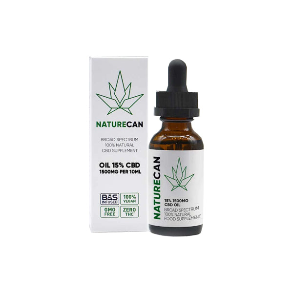 Naturecan 15% 1500mg Broad Spectrum CBD MCT Oil - 10ml