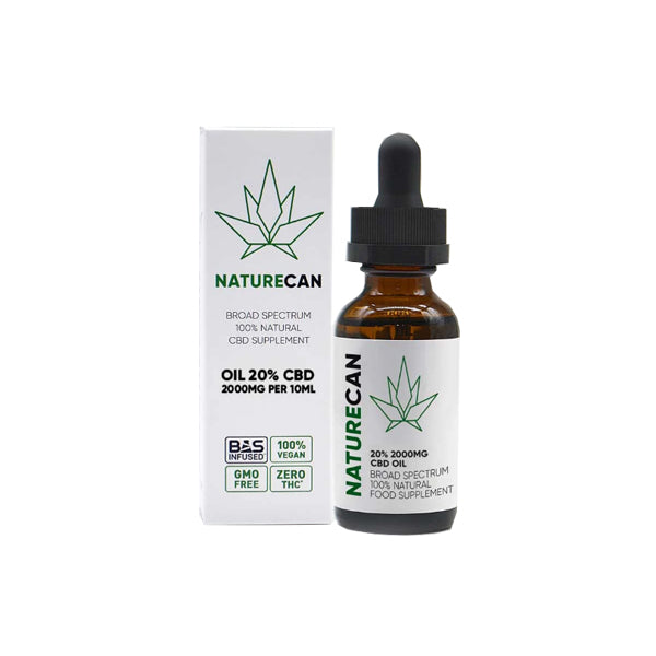 Naturecan 20% 2000mg CBD Aceite MCT de amplio espectro 10ml