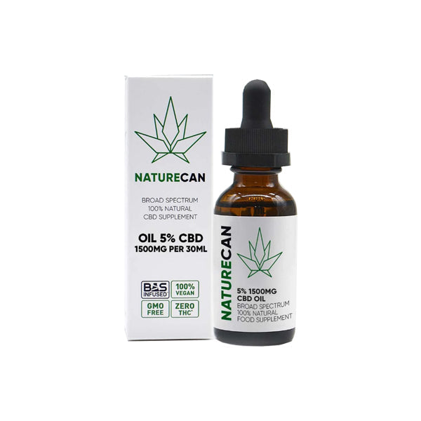 Naturecan 5% 1500mg Broad Spectrum CBD MCT Oil - 30ml