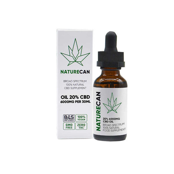 Naturecan 20% 6000mg CBD Aceite MCT de amplio espectro 30ml